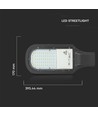 V-Tac 50W LED Straßenlampe - Samsung LED-Chip, Ø60mm, IP65, 84lm/W