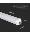 150cm 160lm/W 32W wasserdichte komplette LED-Wannenleuchte, Durchgangsverdrahtet - 5120lm, IP65