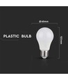 E27 9W 3-Stufen dimmbare LED-Lampe - A60, On/off dimmbar