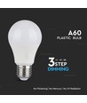 E27 9W 3-Stufen dimmbare LED-Lampe - A60, On/off dimmbar