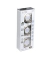 3er-Pack 5W Einbaustrahler - Stahlfront, komplett mit GU10-Fassung und LED-Spot