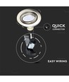 3er-Pack 5W Einbaustrahler - Stahlfront, komplett mit GU10-Fassung und LED-Spot
