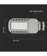 V-Tac 50W LED Straßenlampe - Samsung LED Chip, Ø60mm, IP65, 137lm/W