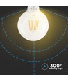 E27 6W LED Globe-Lampe - Ø12,5 cm, Samsung LED-Chip, Filament