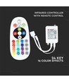 RGB-Controller mit Fernbedienung - Speicherfunktion, Infrarot, 12V (72W), 24V (144W)
