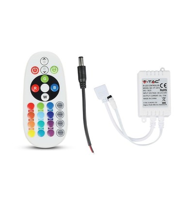 RGB-Controller mit Fernbedienung - Speicherfunktion, Infrarot, 12V (72W), 24V (144W)