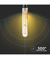 V-Tac 6W LED-Lampe - Glühfaden, T30, extra warmweiß, 2200K, E27