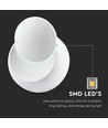 5W LED Wandleuchte Weiß - IP20 Innenbereich, rund, drehbar, inkl. Leuchtmittel