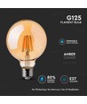 E27 8W dimmbare LED Globe-Lampe - Ø12,5 cm, Kohlefaden, extra warmweiß