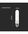 E27 2W LED-Leuchtmittel - Kohlefaden-Optik, T30