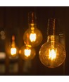 E27 6W LED Globe-Lampe - Kohlefaden-Optik, Ø12,5 cm, Extrawarmweiß, 2200K