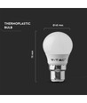 B22 5,5W LED-Leuchtmittel - G45, Samsung LED-Chip