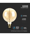 E27 8W dimmbare LED Riesen-Globebirne - Ø20 cm, Kohlefaden-Optik, extra warmweiß, 2000K