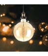 E27 8W dimmbare LED Riesen-Globebirne - Ø20 cm, Kohlefaden-Optik, extra warmweiß, 2000K
