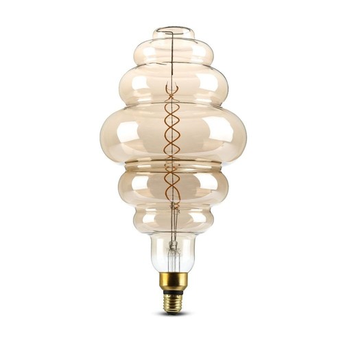 E27 8W dimmbare LED Riesen-Globebirne - Ø20 cm, Kohlefaden-Optik, extra Warmweiß, 1800K