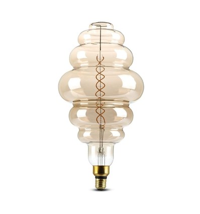 E27 8W dimmbare LED Riesen-Globebirne - Ø20 cm, Kohlefaden-Optik, extra Warmweiß, 1800K
