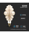 E27 8W dimmbare LED Riesen-Globebirne - Ø20 cm, Kohlefaden-Optik, extra Warmweiß, 1800K