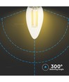 B22 4W LED-Kerzenlampe - Samsung LED-Chip, Filament