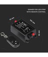 Kabelloser Dimmer mit Fernbedienung - RF kabellos, Speicherfunktion, 12V/24V (96W / 192W)