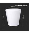 V-Tac RGB LED Blumentopf-Verstecker - Wiederaufladbar, mit Fernbedienung, 28x28x29 cm