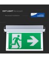 V-Tac Deckenmontiertes/Eingebautes LED-Exit-Schild - 2W, Samsung LED-Chip