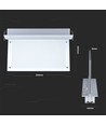 V-Tac Deckenmontiertes/Eingebautes LED-Exit-Schild - 2W, Samsung LED-Chip