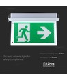 V-Tac Deckenmontiertes/Eingebautes LED-Exit-Schild - 2W, Samsung LED-Chip