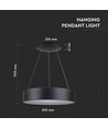 30W dimmbarer LED-Kronleuchter - Schwarz, weiches Licht, warmweiß
