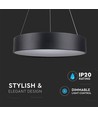 30W dimmbarer LED-Kronleuchter - Schwarz, weiches Licht, warmweiß
