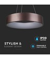 30W dimmbarer LED-Kronleuchter - Kaffeefarben, weiches Licht, warmweiß