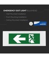 V-Tac 4W LED Notbeleuchtung - Für Wand-/Decken-/Einbauinstallation, 110 Lumen, inkl. Batterie und Piktogrammen