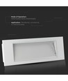V-Tac 4W LED Notbeleuchtung - Für Wand-/Decken-/Einbauinstallation, 110 Lumen, inkl. Batterie und Piktogrammen