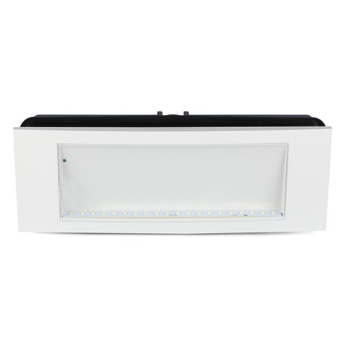 V-Tac 4W LED Notbeleuchtung - Für Wand-/Decken-/Einbauinstallation, 110 Lumen, inkl. Batterie und Piktogrammen