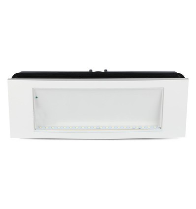 V-Tac 4W LED Notbeleuchtung - Für Wand-/Decken-/Einbauinstallation, 110 Lumen, inkl. Batterie und Piktogrammen