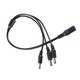 DC-Kabel 3-Wege-Splitter - Für LED-Streifen, 5V-48V, schwarz