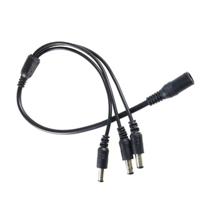 DC-Kabel 3-Wege-Splitter - Für LED-Streifen, 5V-48V, schwarz