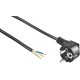 1,5 Meter Stromkabel - 250V, IP20 Innenbereich, Schwarz, Schuko-Stecker und abisolierte Enden, 16A