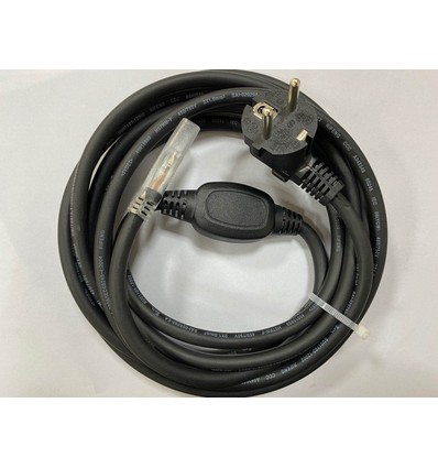 Stecker für 230V LED-Streifen (Typ Q), IP67 wasserdicht - Inkl. Endkappe, 1m, 230V