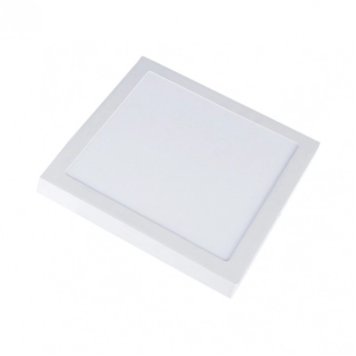12W LED Deckenleuchte - 14 x 14cm, Höhe: 2,4cm, weißer Rand