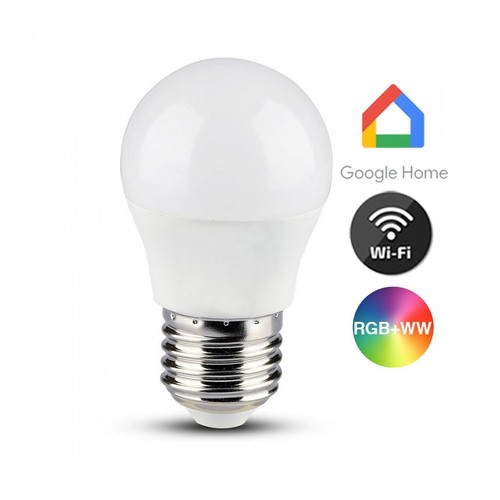 E27 5W Smart Home Tropfen LED-Lampe - G45, Tuya/Smart Life, kompatibel mit Google Home, Alexa und Smartphones