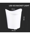 V-Tac RGB LED Eiskübel - Wiederaufladbar, mit Fernbedienung, 35x33x29 cm