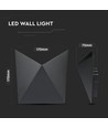 5W LED-Wandleuchte - IP65 Außenbereich, schwarz, inkl. Leuchtmittel