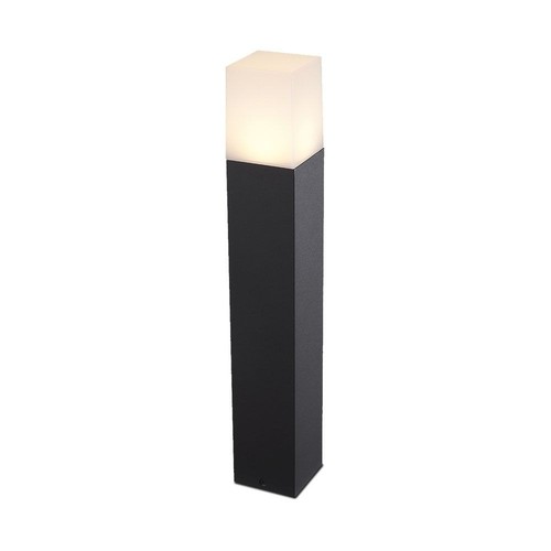 V-Tac quadratische Außenlampe - Schwarz, 50 cm, IP54, GU10 Fassung, ohne Leuchtmittel, 230V