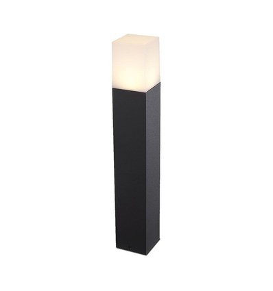 V-Tac quadratische Außenlampe - Schwarz, 50 cm, IP54, GU10 Fassung, ohne Leuchtmittel, 230V