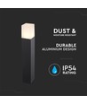 V-Tac quadratische Außenlampe - Schwarz, 50 cm, IP54, GU10 Fassung, ohne Leuchtmittel, 230V