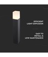 V-Tac quadratische Außenlampe - Schwarz, 50 cm, IP54, GU10 Fassung, ohne Leuchtmittel, 230V