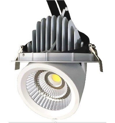 30W Ø16,5cm Downlight - Ausschnitt: Ø15,5 cm, Maße: Ø16,5 cm, 3100lm, Verstellbarer Winkel