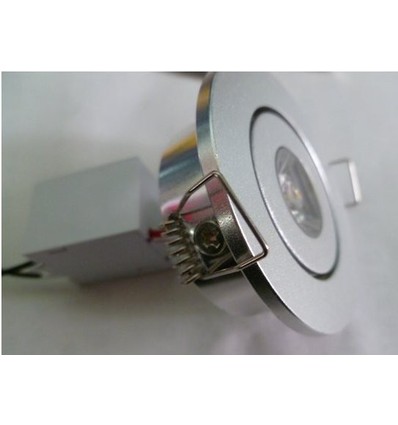 1,2W Ø5,2cm Einbaustrahler - Lochausschnitt: Ø4,2 cm, Maße: Ø5,2 cm, 2,2 cm hoch