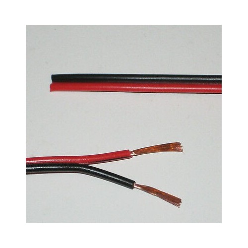 12-24V Kabel rot/schwarz - 2x0,5mm², Meterware, mind. 5 Meter