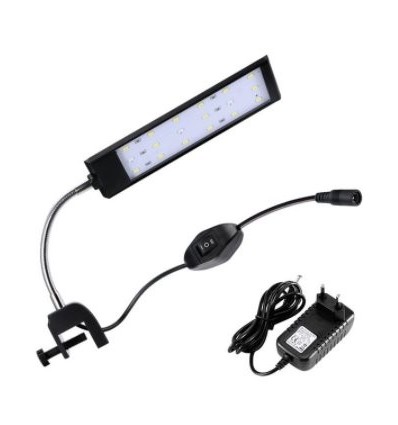 28 cm Aquariumlampe - 10W LED, weiß/blau